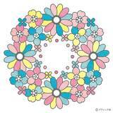 「こどもマンダラぬりえ「はな」」の画像1