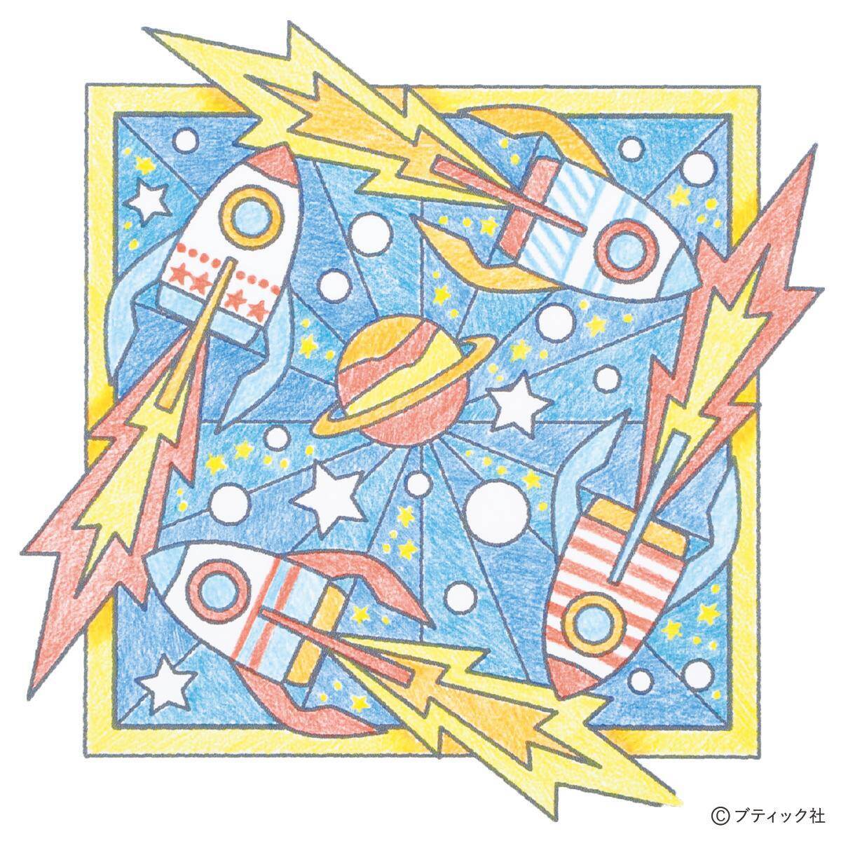 こどもマンダラぬりえ「はな」