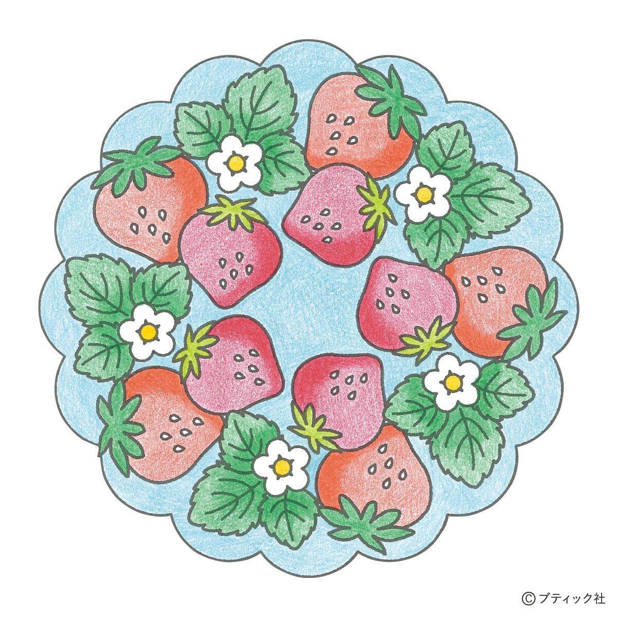 こどもマンダラぬりえ「はな」