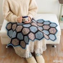 「ヘキサゴンの膝掛け」の作り方