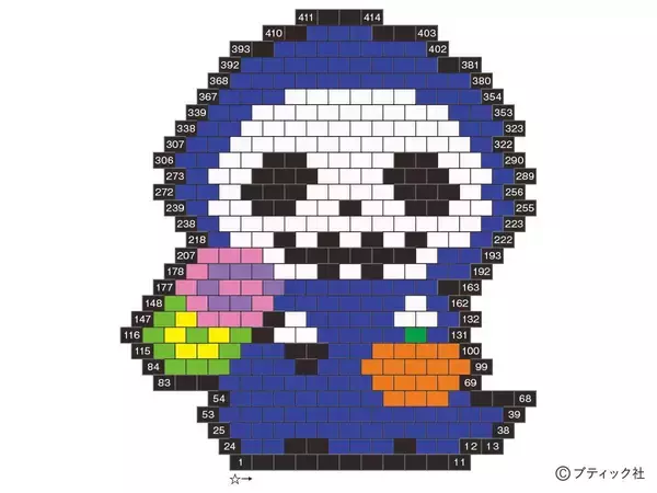 「ハロウィンのワッペンワーク「スケルトン」の作り方」の画像