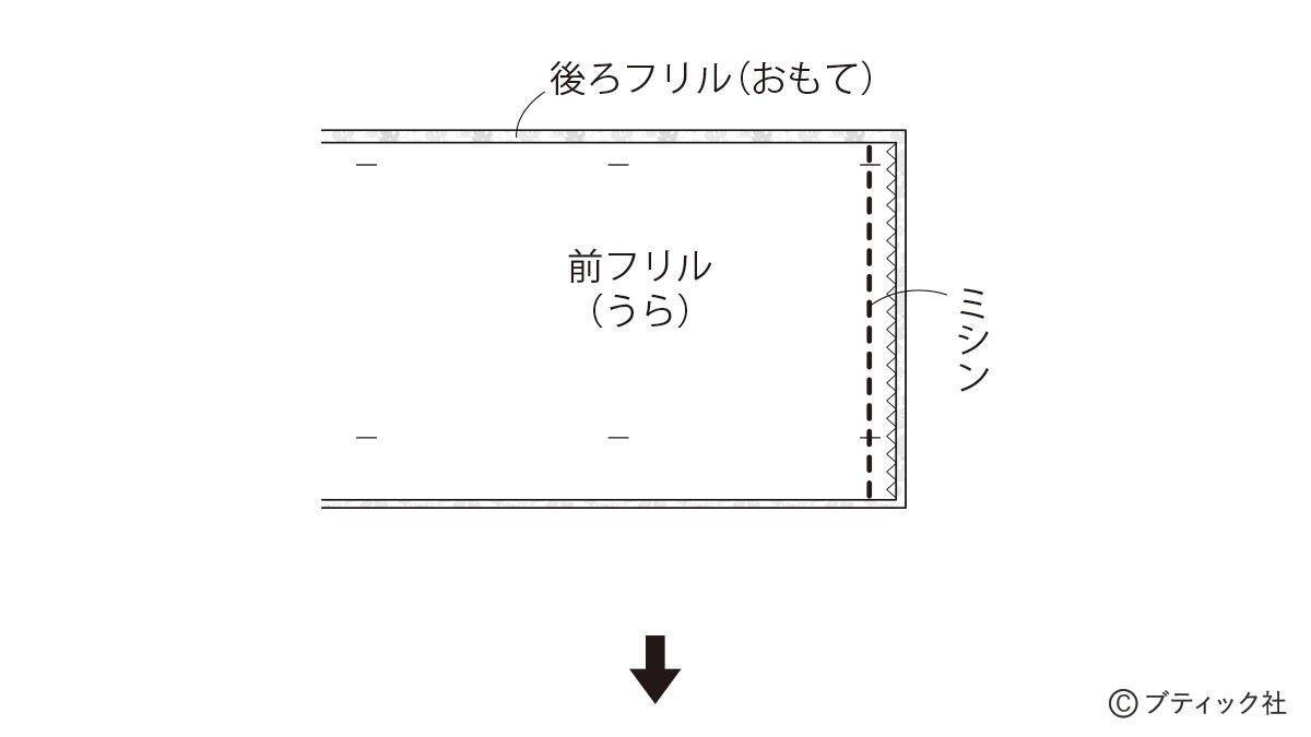「ウエストギャザーのサロンエプロン」の作り方