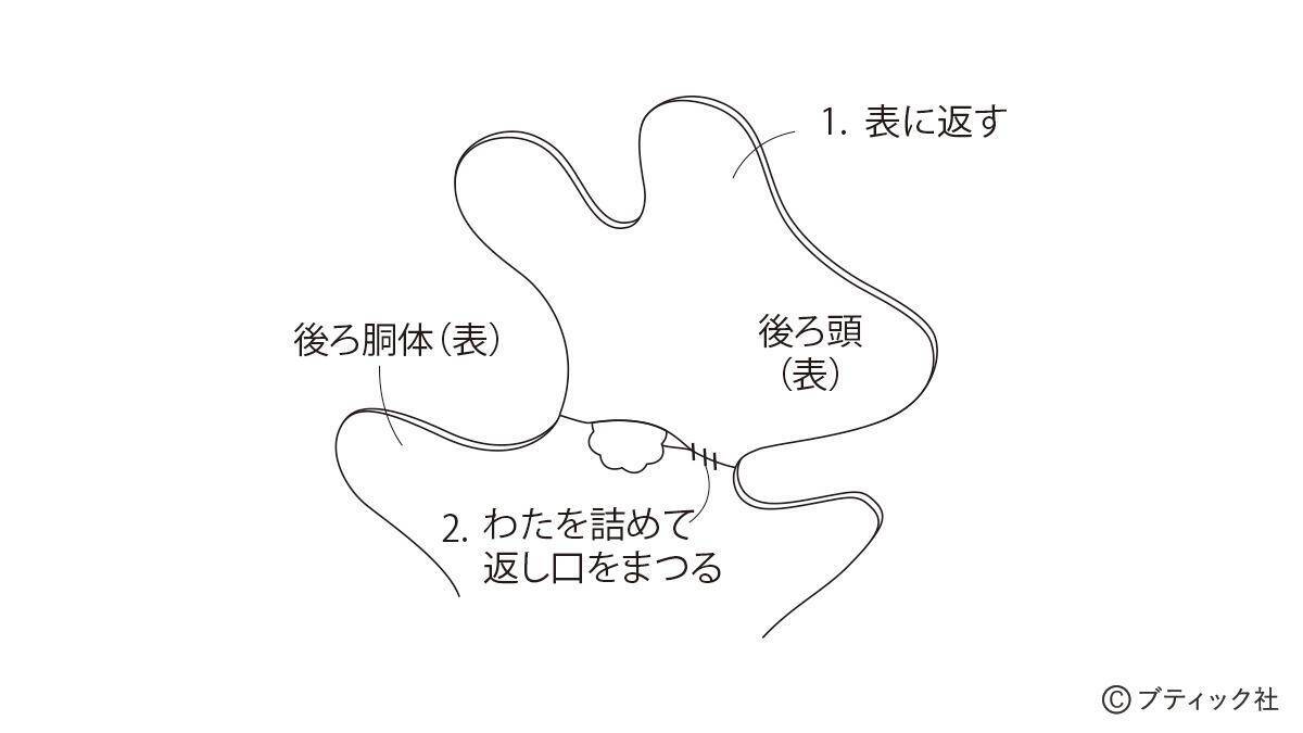 海外風ぬいぐるみ「白いイヌ」の作り方