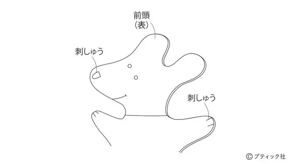 「海外風ぬいぐるみ「白いイヌ」の作り方」の画像