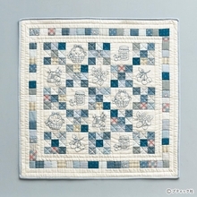 「四角つなぎとブルーワークのタペストリー」の作り方