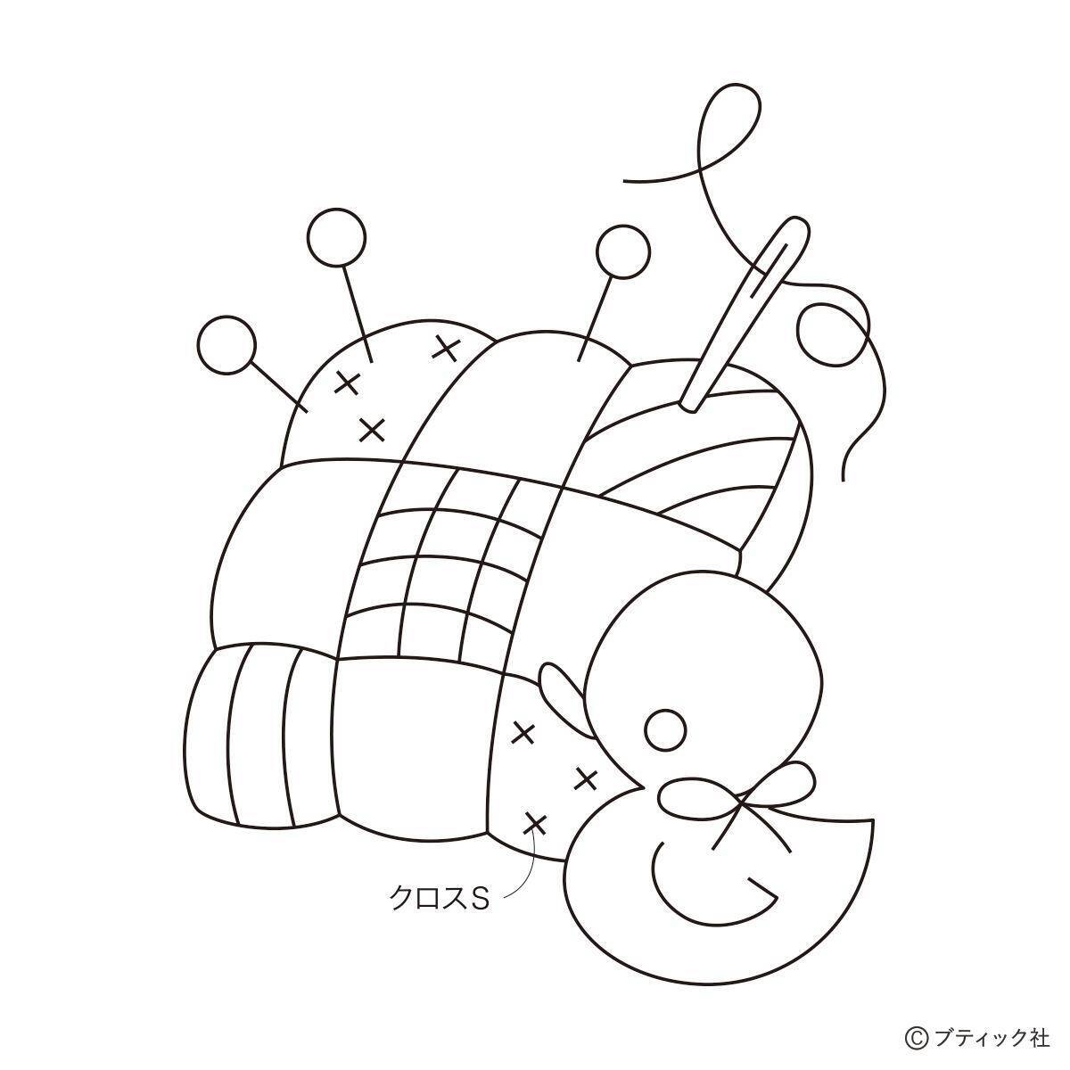 「四角つなぎとブルーワークのタペストリー」の作り方