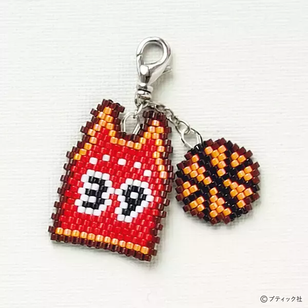 ビーズステッチ「バスケのチャーム」の作り方