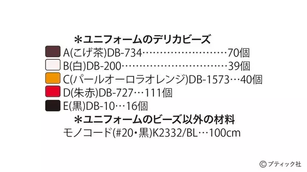 「ビーズステッチ「バスケのチャーム」の作り方」の画像