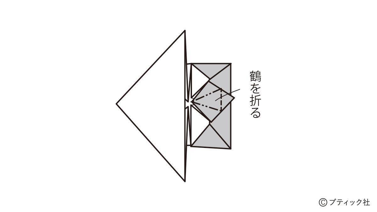 折り紙「鶴の小箱」の作り方