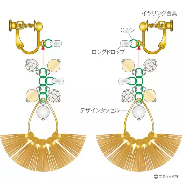 「「スイングイヤリング」の作り方」の画像