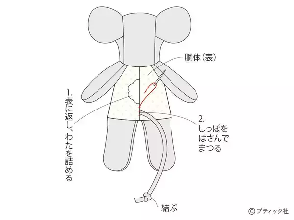 「海外風ぬいぐるみ「ネズミ」の作り方」の画像
