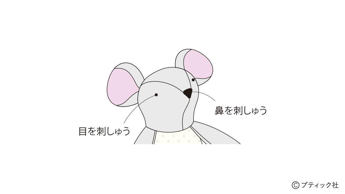 海外風ぬいぐるみ「ネズミ」の作り方