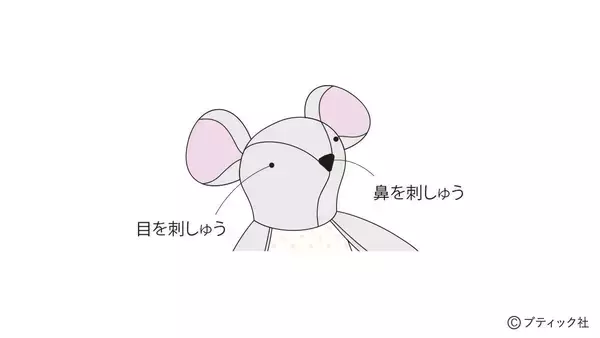 「海外風ぬいぐるみ「ネズミ」の作り方」の画像