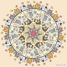 ねこだらけのマンダラぬりえ「Baby cats」