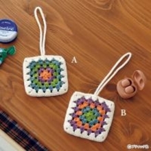 「グラニースクエアのミニポーチ」の作り方