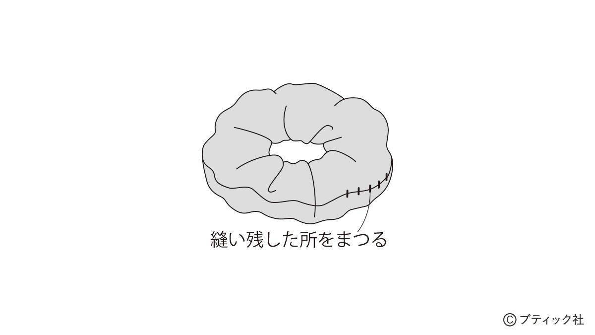 お好みのあまり布で！「シュシュ」の作り方