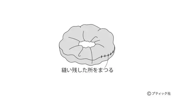 「お好みのあまり布で！「シュシュ」の作り方」の画像