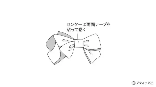 「「ループリボンのバナナクリップ 」の作り方」の画像