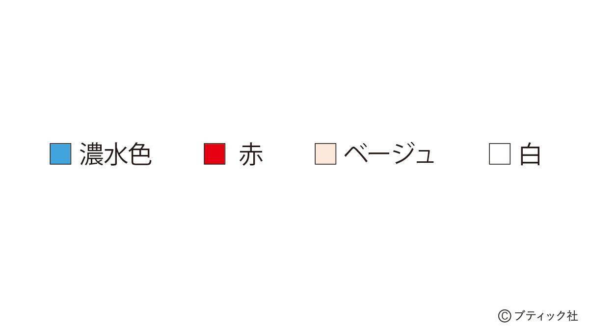編み込み模様のパターン「ポップコーン（青）」の編み方