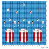 「編み込み模様のパターン「ポップコーン（青）」の編み方」の画像4