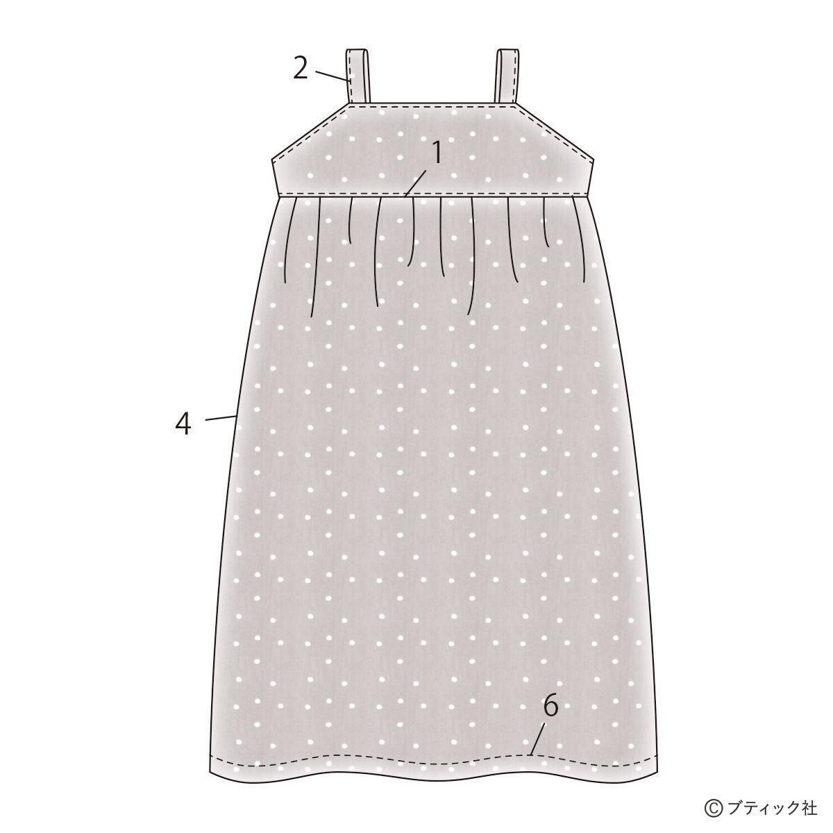 「ガーリーなビスチェ&ワンピース」の作り方