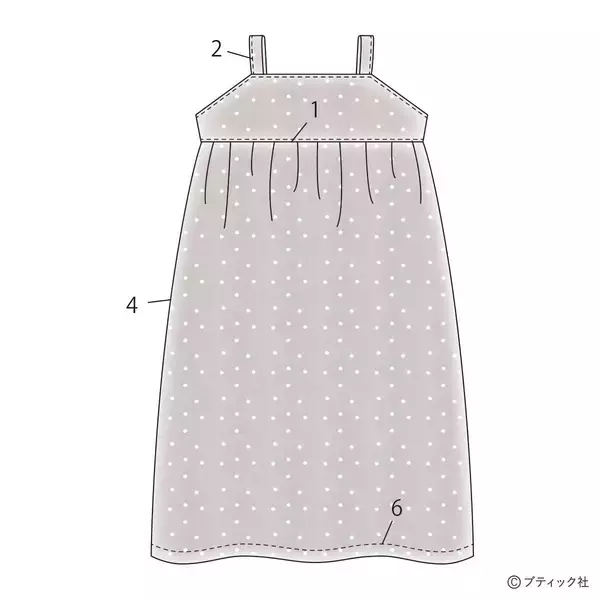 「「ガーリーなビスチェ&ワンピース」の作り方」の画像