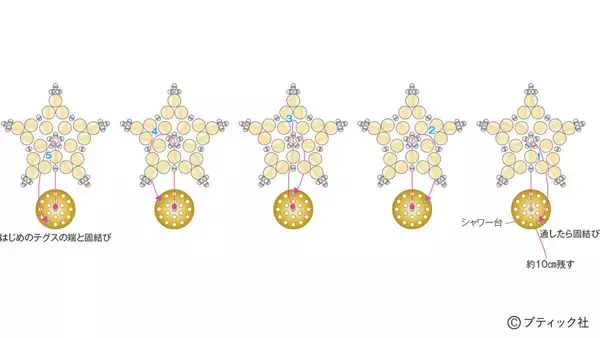 「「冬空のきらめきセット イヤリング」の作り方」の画像