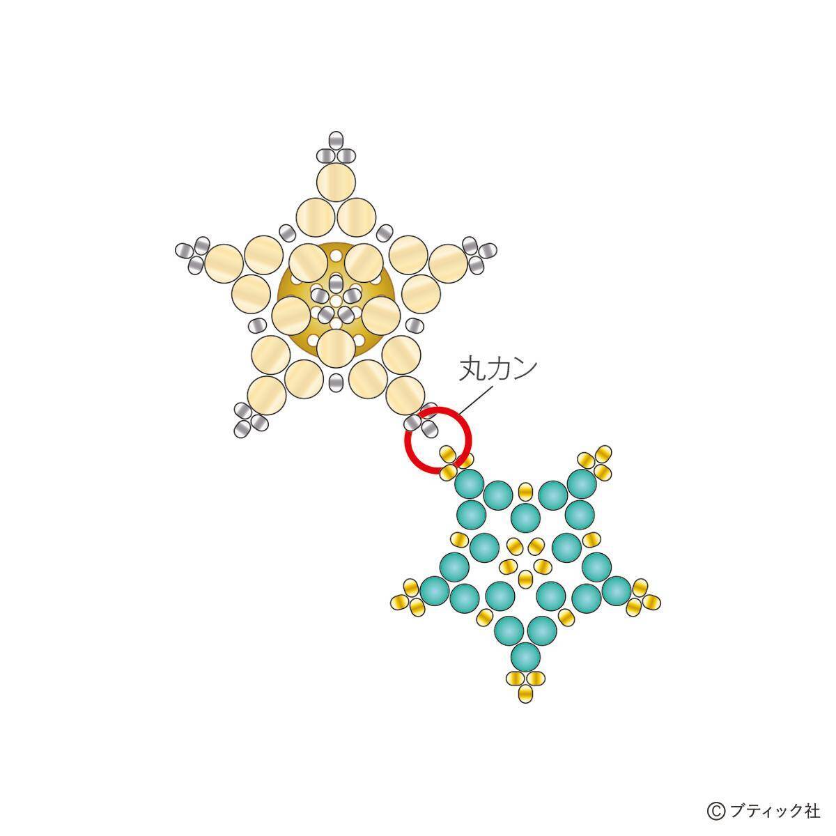 「冬空のきらめきセット イヤリング」の作り方