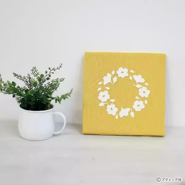 「お部屋を明るく彩る「アネモネのファブリックパネル」作り方」の画像