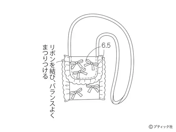 「「ベロアリボンのスマホポシェット」の作り方」の画像