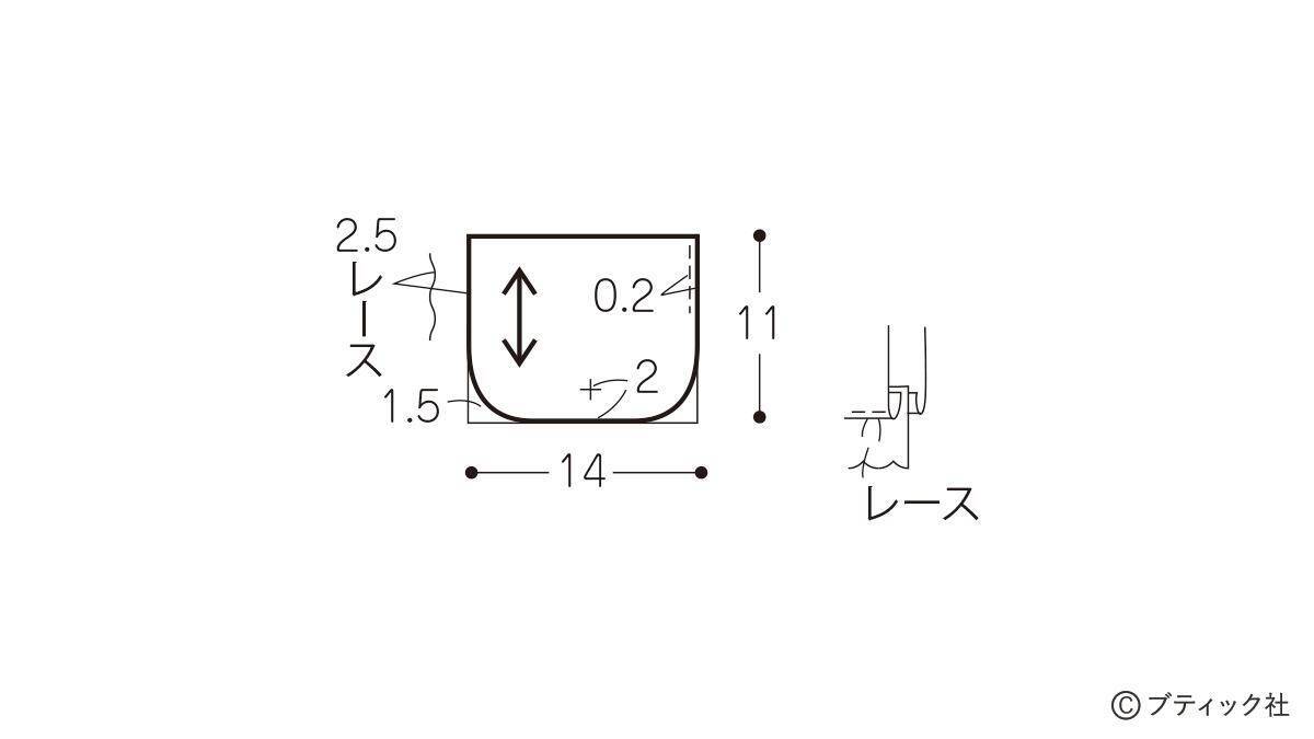 「ベロアリボンのスマホポシェット」の作り方