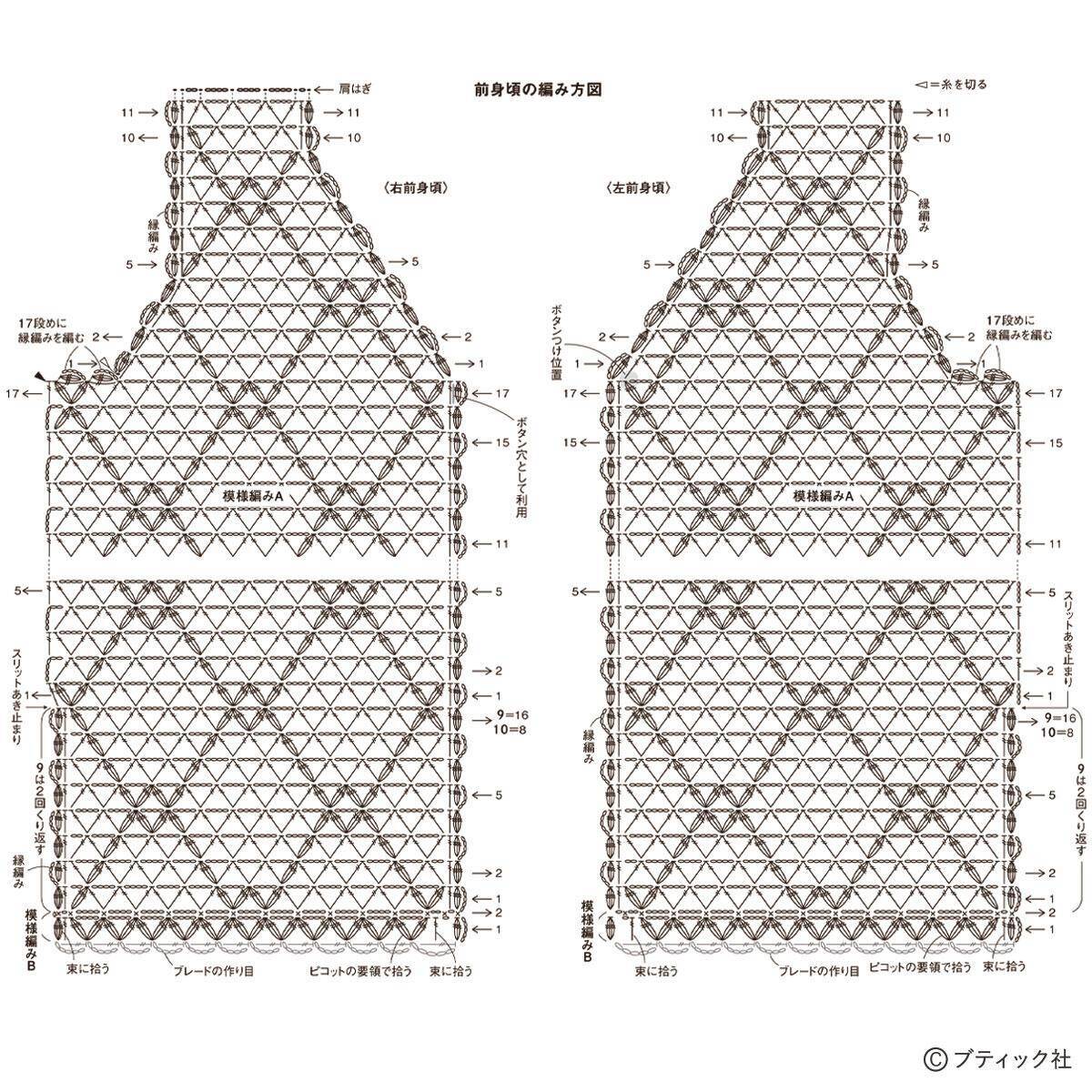 「春夏用のおしゃれなベスト」編み方