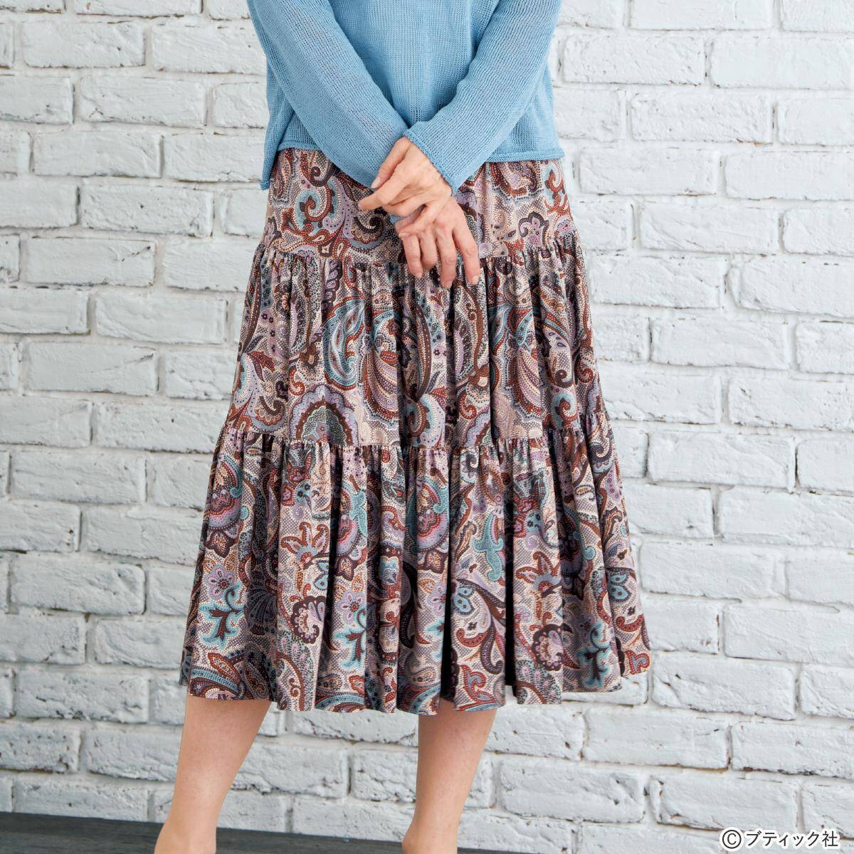 「ふんわり3段のティアードスカート(総ゴム仕立て)」作り方