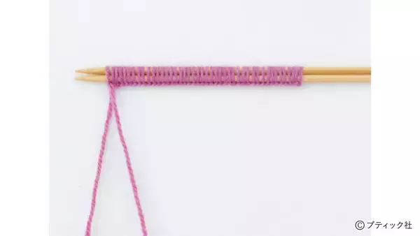 「「1目ゴム編みのハンドウォーマー」の編み方」の画像