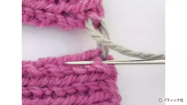 「「1目ゴム編みのハンドウォーマー」の編み方」の画像