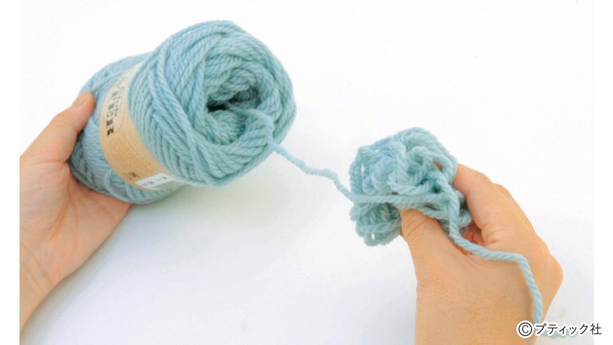 「1目ゴム編みのハンドウォーマー」の編み方