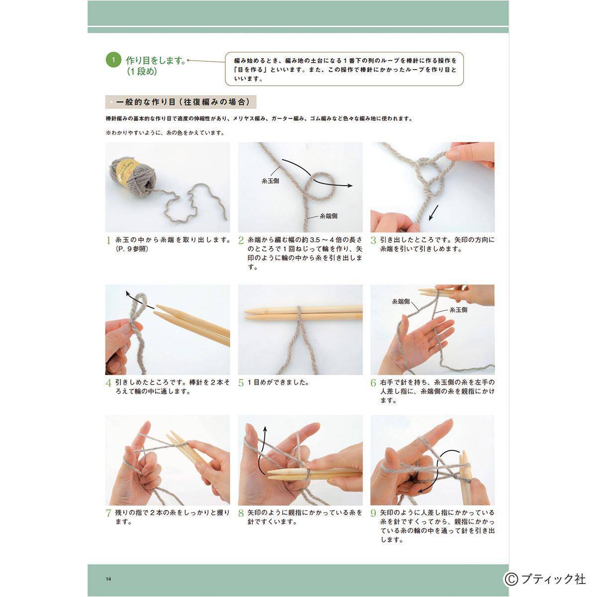 「1目ゴム編みのハンドウォーマー」の編み方