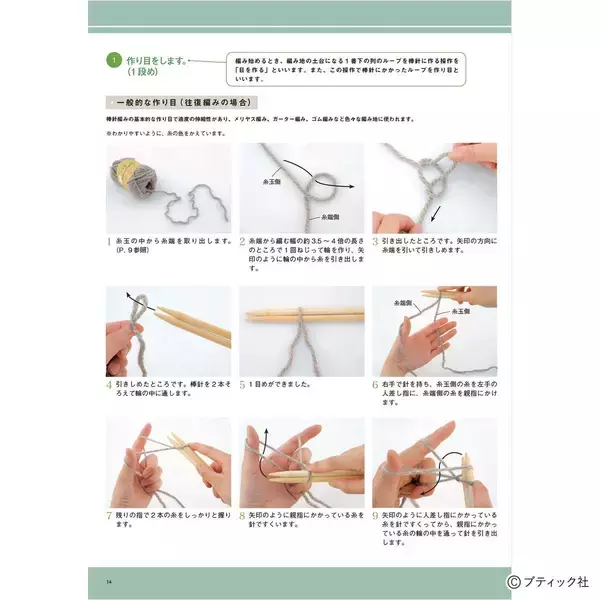 「「1目ゴム編みのハンドウォーマー」の編み方」の画像