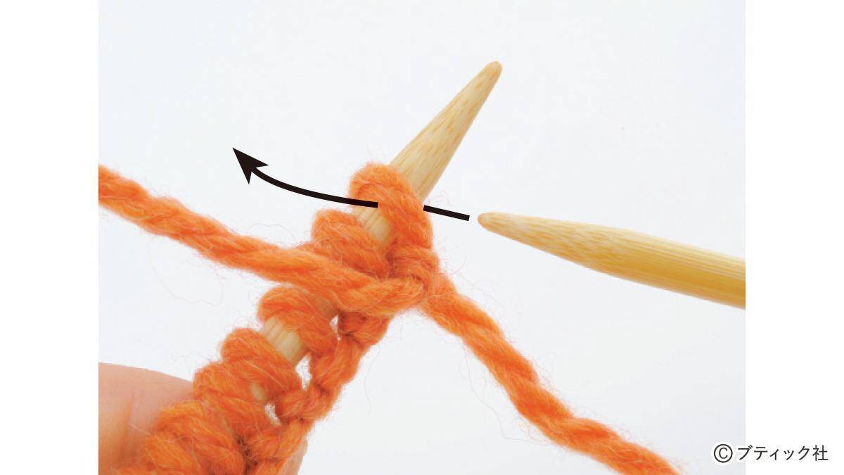 「1目ゴム編みのハンドウォーマー」の編み方