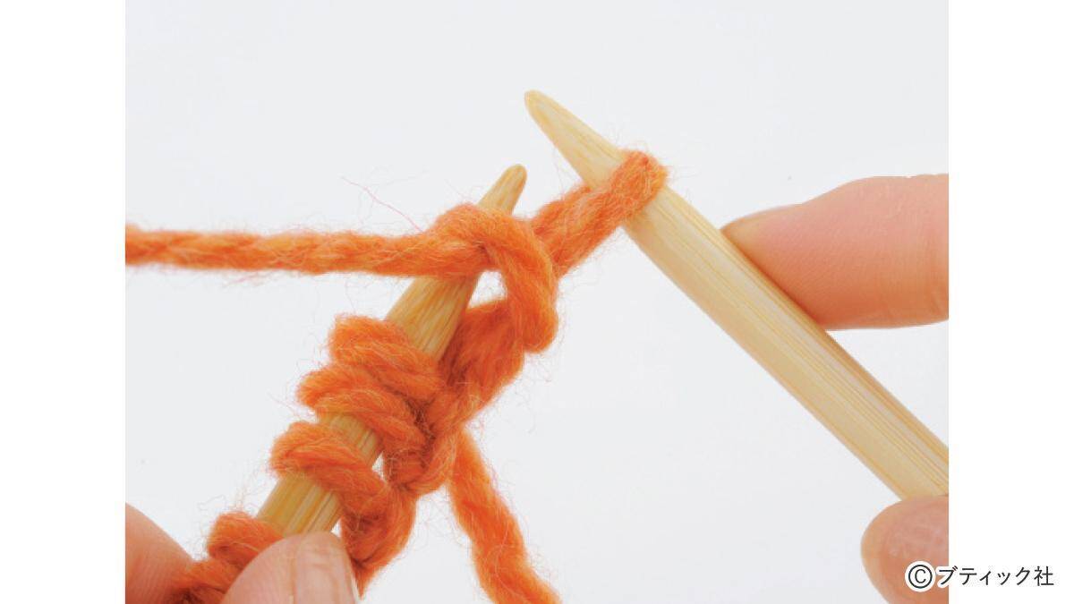 「1目ゴム編みのハンドウォーマー」の編み方