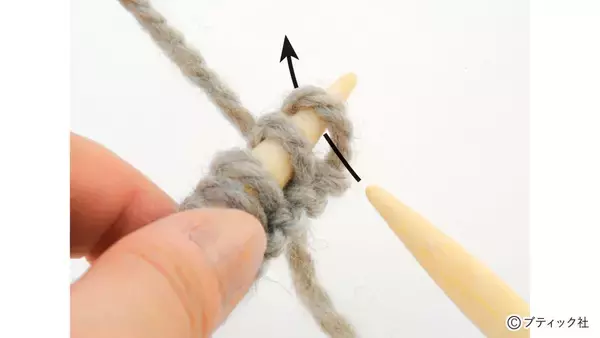 「「1目ゴム編みのハンドウォーマー」の編み方」の画像