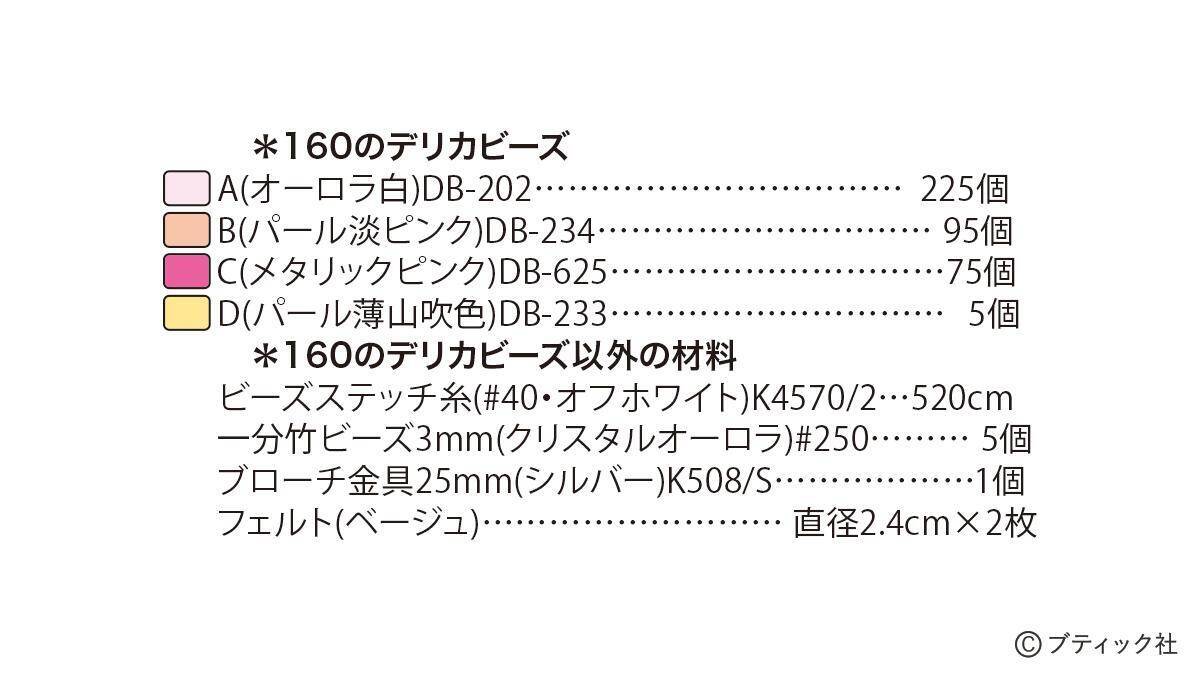 「立体的なさくらのブローチ」の作り方