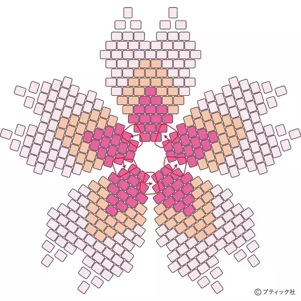 「「立体的なさくらのブローチ」の作り方」の画像