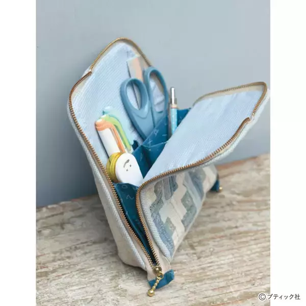 「ペンケースにもなる「スタンド型ポーチ」の作り方」の画像