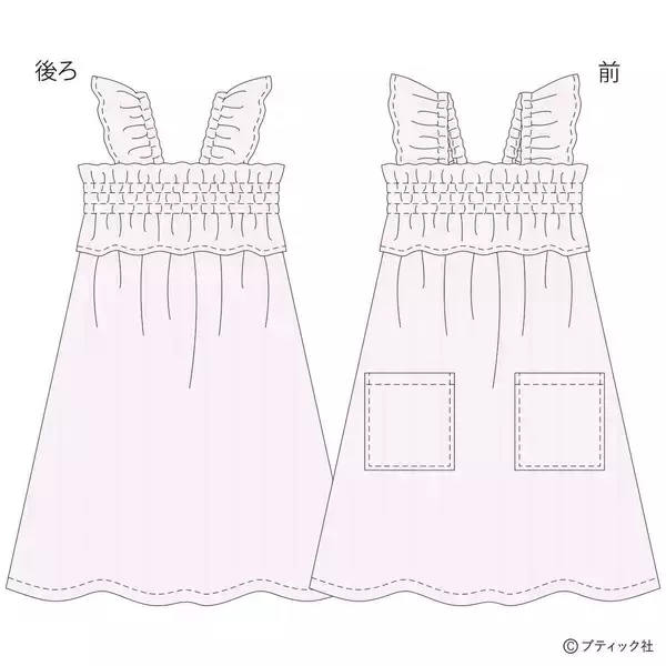 「夏に人気のデザイン！「子供のフリルワンピース」の作り方」の画像