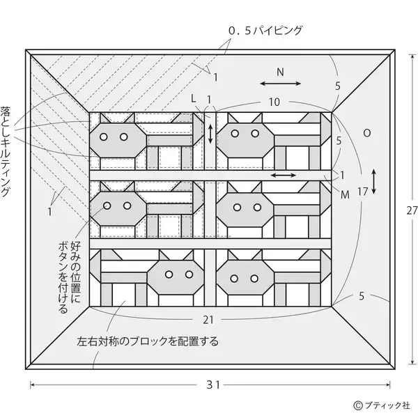 「パッチワークキルト「ネコ好きのあの人に」の作り方」の画像