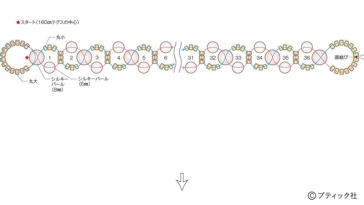 「ドレッシーパールのスマホストラップ」の作り方