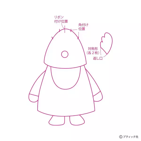 「「クリスマスコスチュームのオーナメント」の作り方」の画像