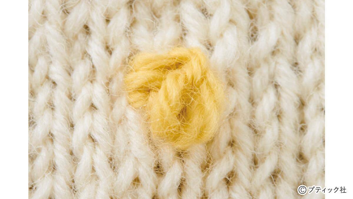 編み込み模様のパターン「小花」の編み方