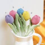 「ニットフラワー「チューリップ」の作り方」の画像1